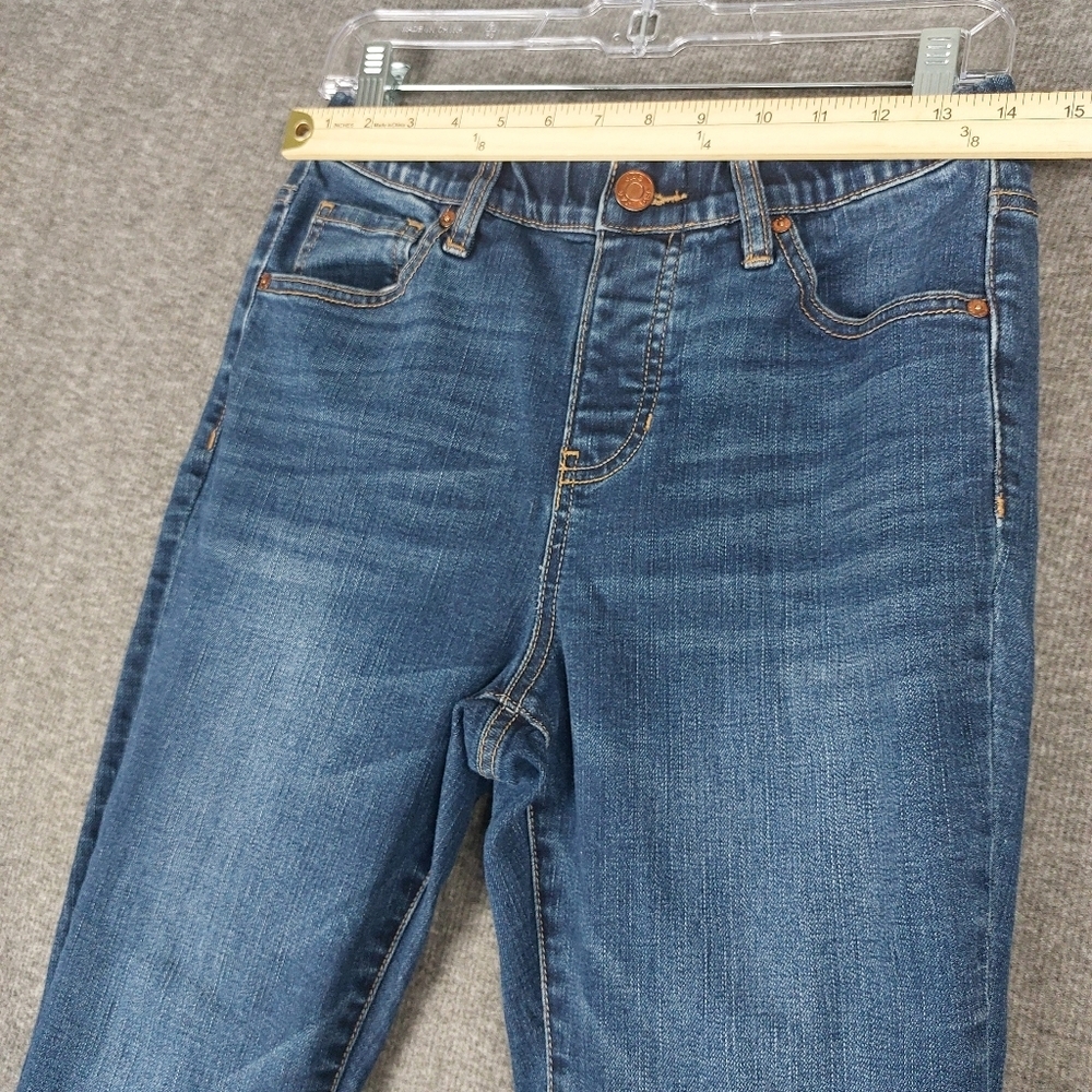 JAG JEANS VALENTINA WOMENS BLUE DENIM SKINNY ELASTIC WAIST PULL ON PANTS 6/28 - Picture 3 of 9